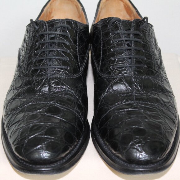 Gucci genuine Alligator Men's black lace ups US size 10.5 made in Italy - Picture 3 of 9